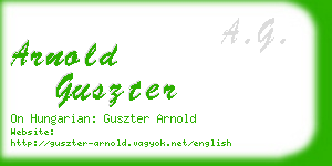 arnold guszter business card